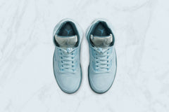 Women's 5 Retro "Bluebird"- Ice/Blue Graphite