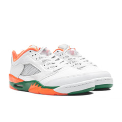 5 Retro Low (GS) - Football Grey/Brilliant Orange/Pine Green