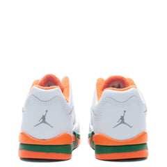 5 Retro Low (PS) - Football Grey/Brilliant Orange/Pine Green