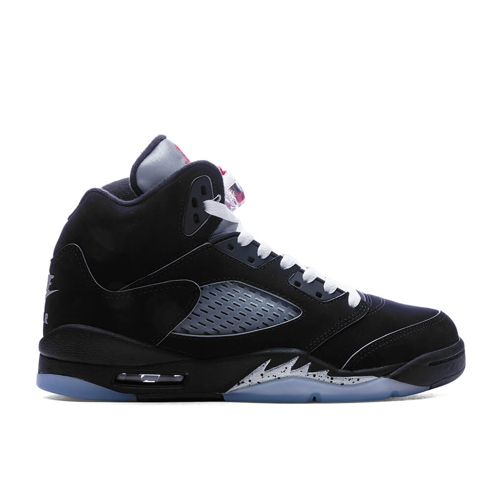 5 Retro OG 'Black Metallic Reimagined' (GS) - Black/White/Metallic Silver/Fire Red