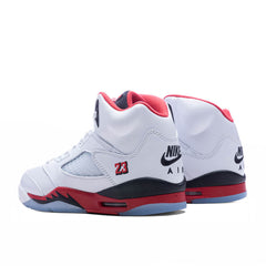 5 Retro OG Fire Red 'Black Tongue' (GS) - White/Fire Red/Black