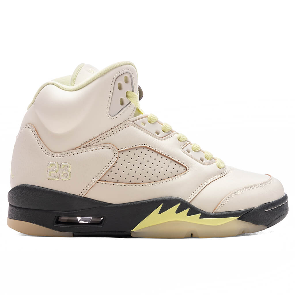 Women's 5 Retro - Sail/Luminous Green/Anthracite
