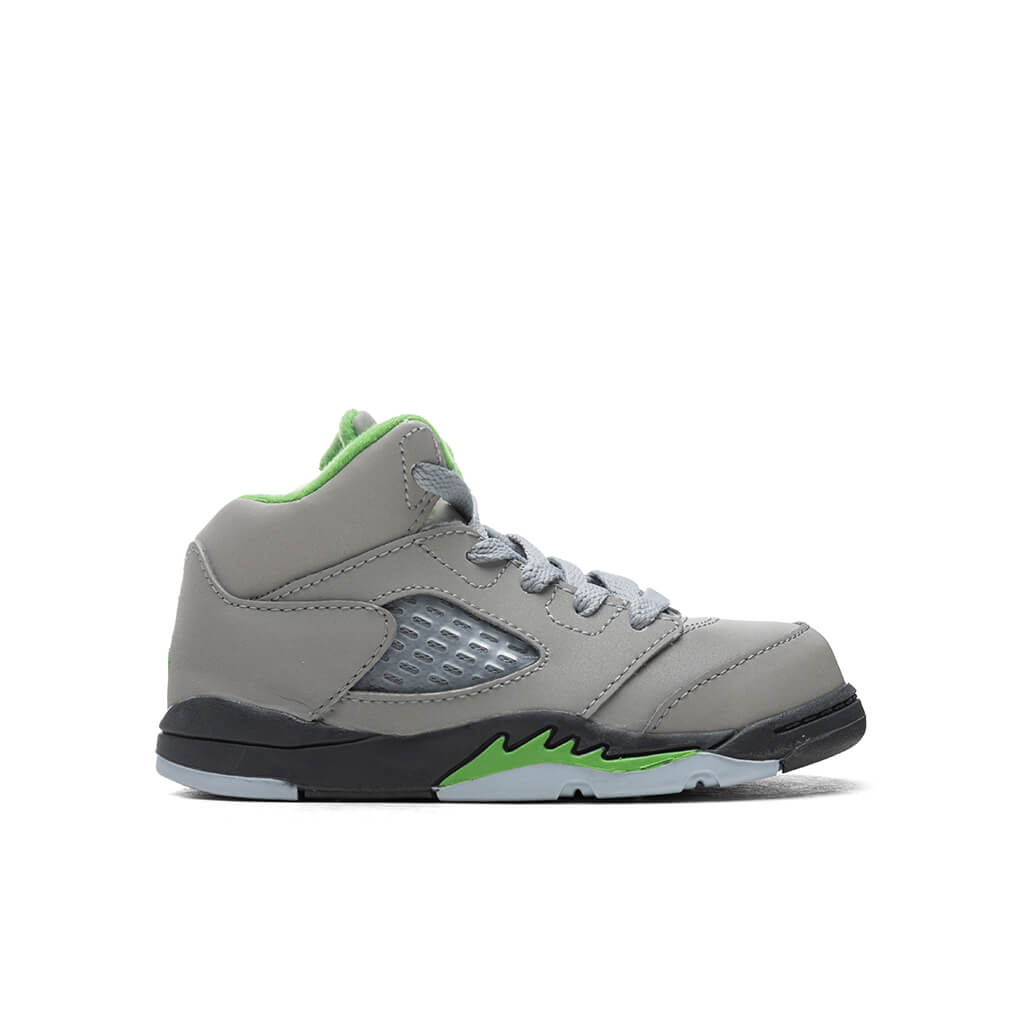 5 Retro (TD) 'Green Bean' - Silver/Flint Grey