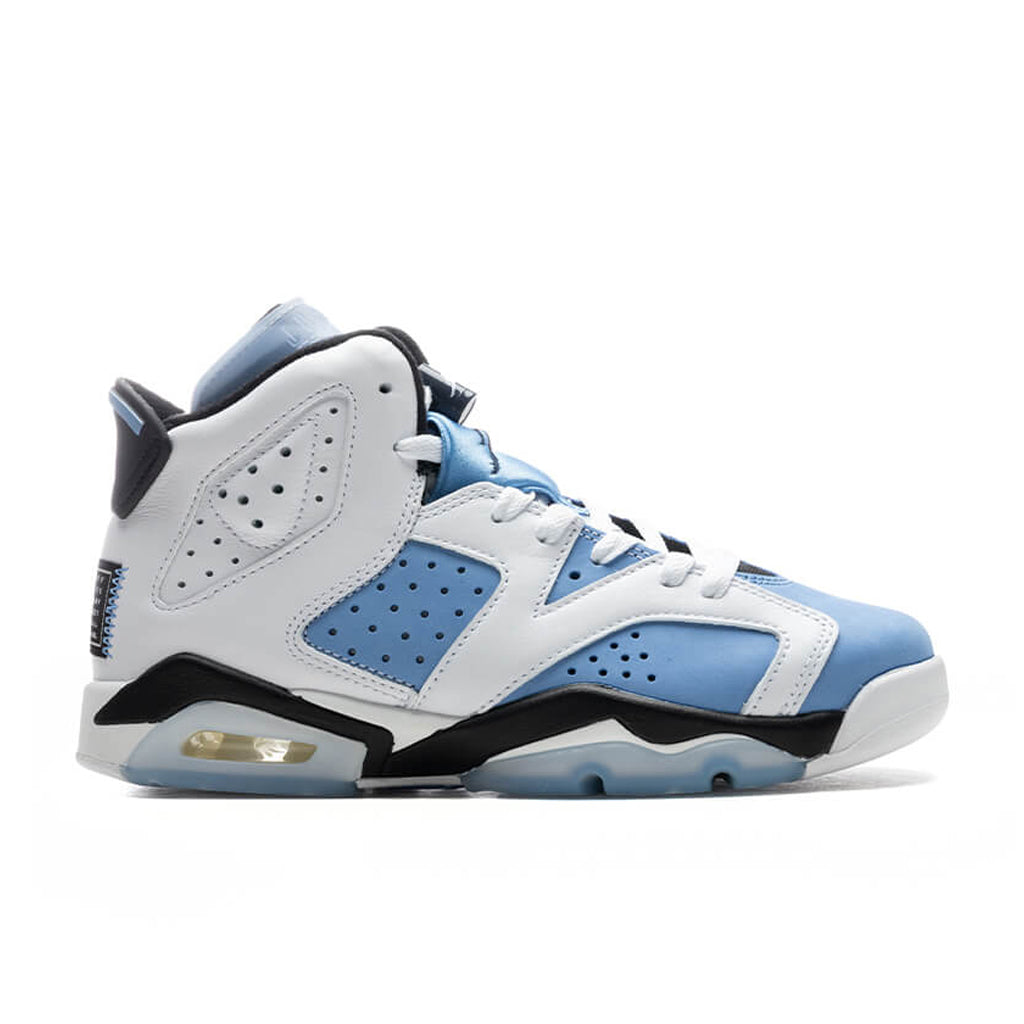 6 Retro "UNC" (GS) - University Blue/White/Black/College Navy
