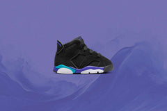 6 Retro (TD) 'Aqua' - Black/Bright Concord/Aquatone