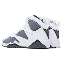 7 Retro (GS) "Flint" - White/Varsity Purple