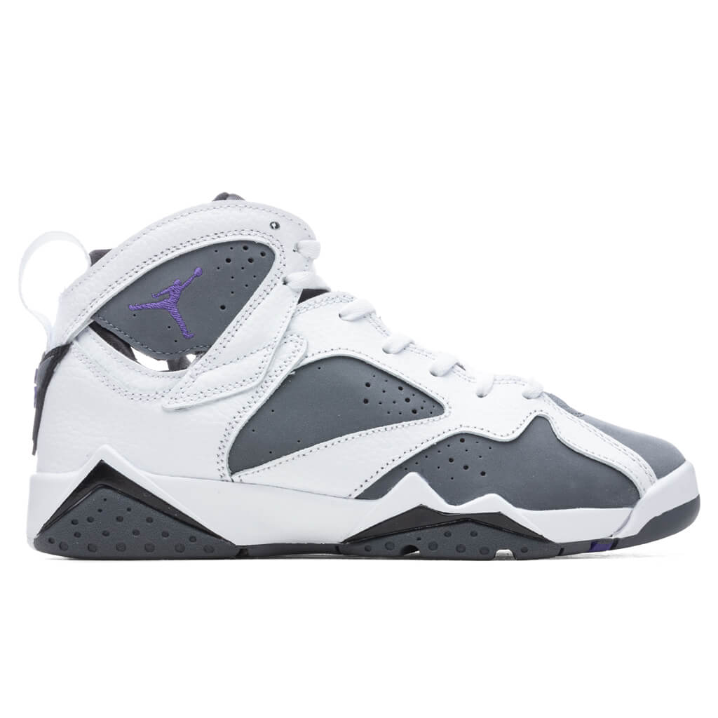 7 Retro (GS) "Flint" - White/Varsity Purple