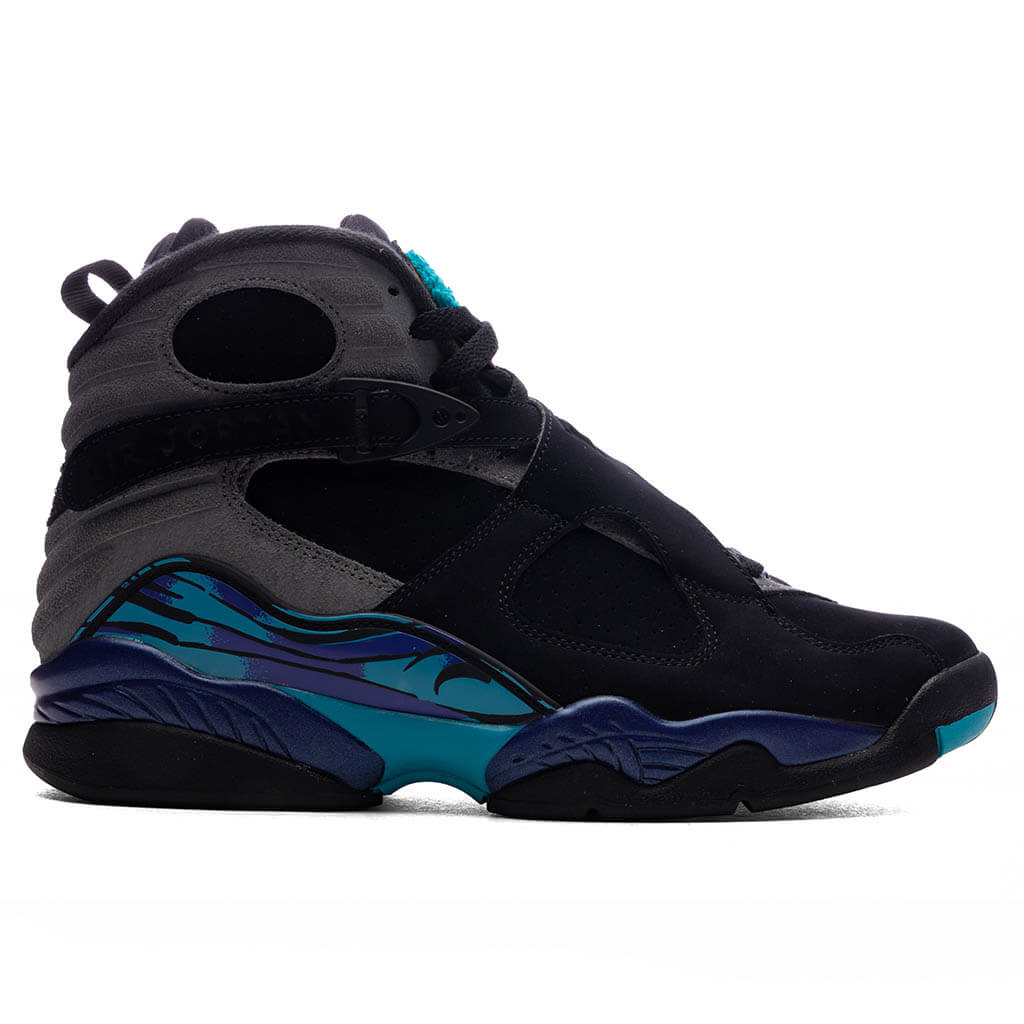 8 Retro 'Aqua' - Black/Multi Color