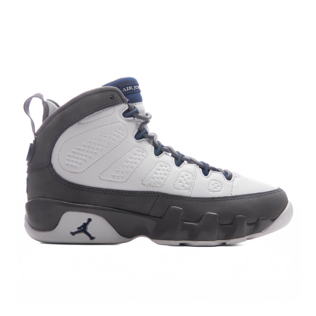9 Retro 'Flint Grey' (GS) - White/French Blue/Flint Grey