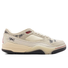 x Téla Women's Flight Court SP 'Crèpe' - Coconut Milk/Varsity Red/Muslin