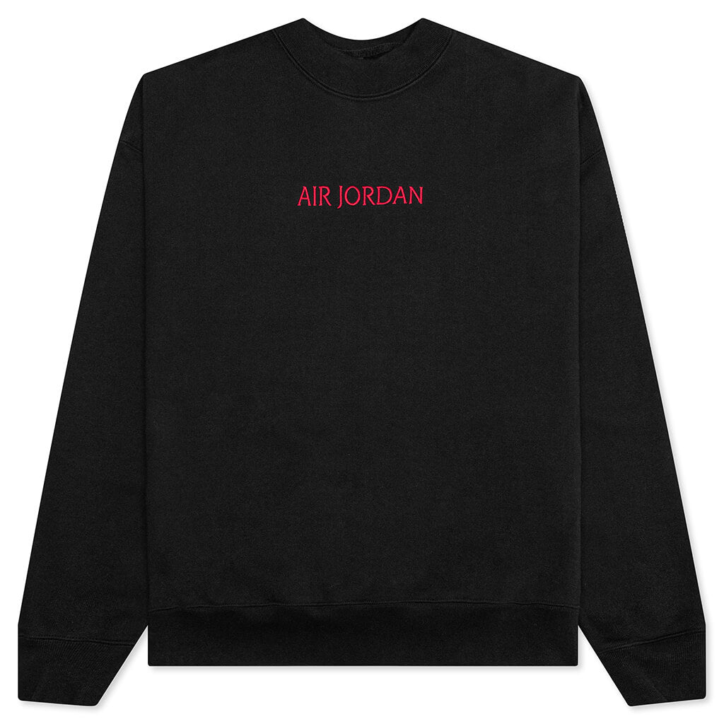 Women's Crew Sweatshirt - Black/Gym Red