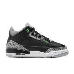 3 Retro 'Green Glow' (GS) - Black/Green Glow/Wolf Grey
