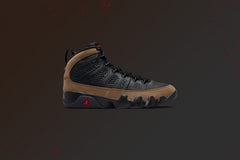 9 Retro - Black/True Red/Light Olive
