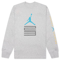 Brooklyn AJ11 Graphic L/S Tee - Grey Heather