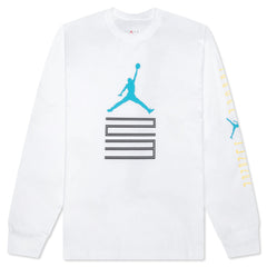 Brooklyn AJ11 Graphic L/S Tee - White