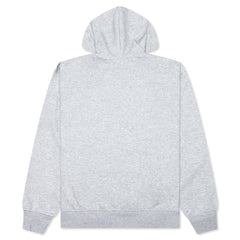 Brooklyn Fleece Full-Zip Hoodie - Grey Heather/White