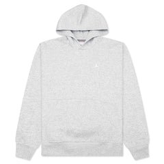 Brooklyn Fleece Pullover Hoodie - Grey Heather/White