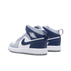 1 Mid (PS) - White/Midnight Navy/Wolf Grey