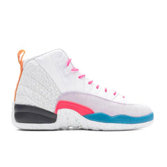 12 Retro (GS) - White/Vapor Green/Photon Dust