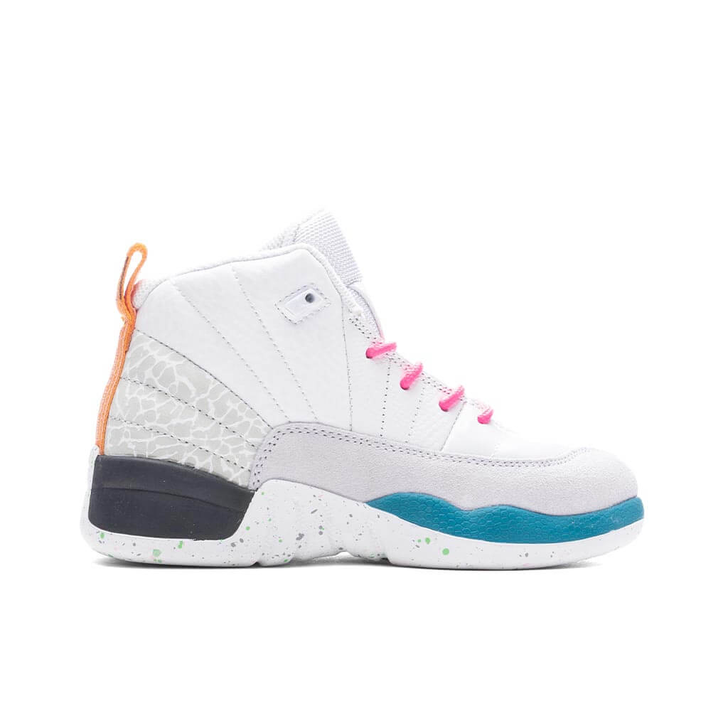 12 Retro (PS) - White/Vapor Green/Photon Dust