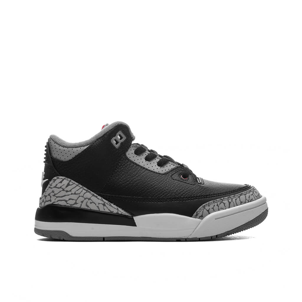 3 Retro (PS) 'Black Cement' - Black/Fire Red/Cement Grey/Summit White