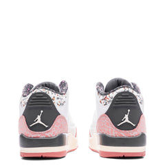 3 Retro (PS) 'Vintage Floral' - White/Anthracite/Red Stardust