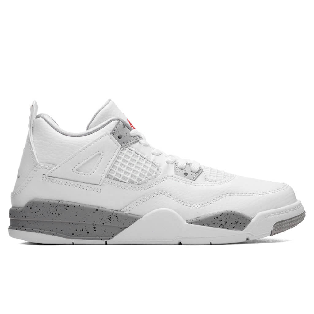 4 Retro (PS) - White/Fire Red
