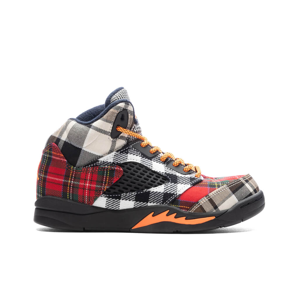 5 Retro (PS) 'Plaid' - Black/Total Orange/Dark Obsidian