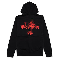 AJ4 FLC Pullover Hoodie - Black/University Red