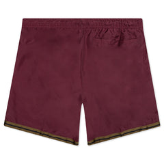 Essentails Woven Shorts - Cherrywood Red/White