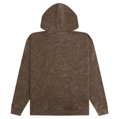 Essential Washed Fleece Hoodie - Light Olive