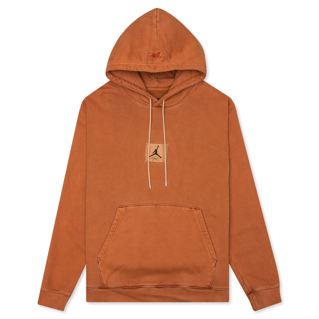 Flight Heritage Washed Fleece Pullover Hoodie - Dark Russet