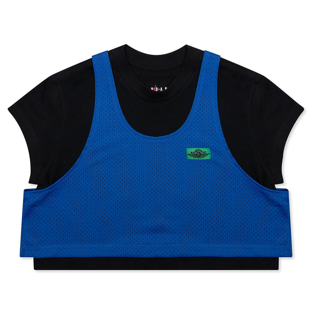 x Aleali May Women's Layered Top - Black/Game Royal