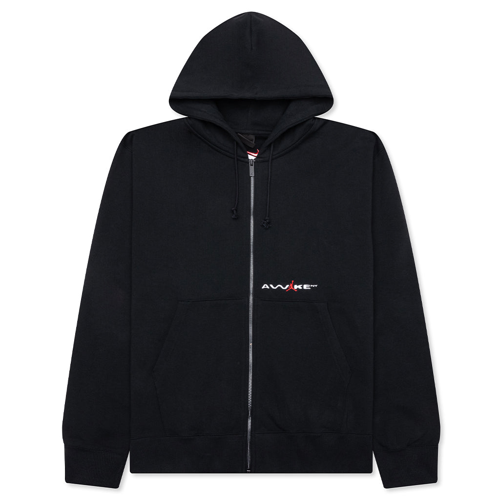 x Awake NY Full-Zip Fleece Hoodie - Black/University Red