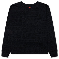 x Awake NY Thermal Long Sleeve Top - Black/White/University Red
