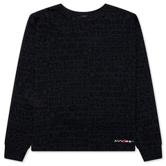 x Awake NY Thermal Long Sleeve Top - Black/White/University Red