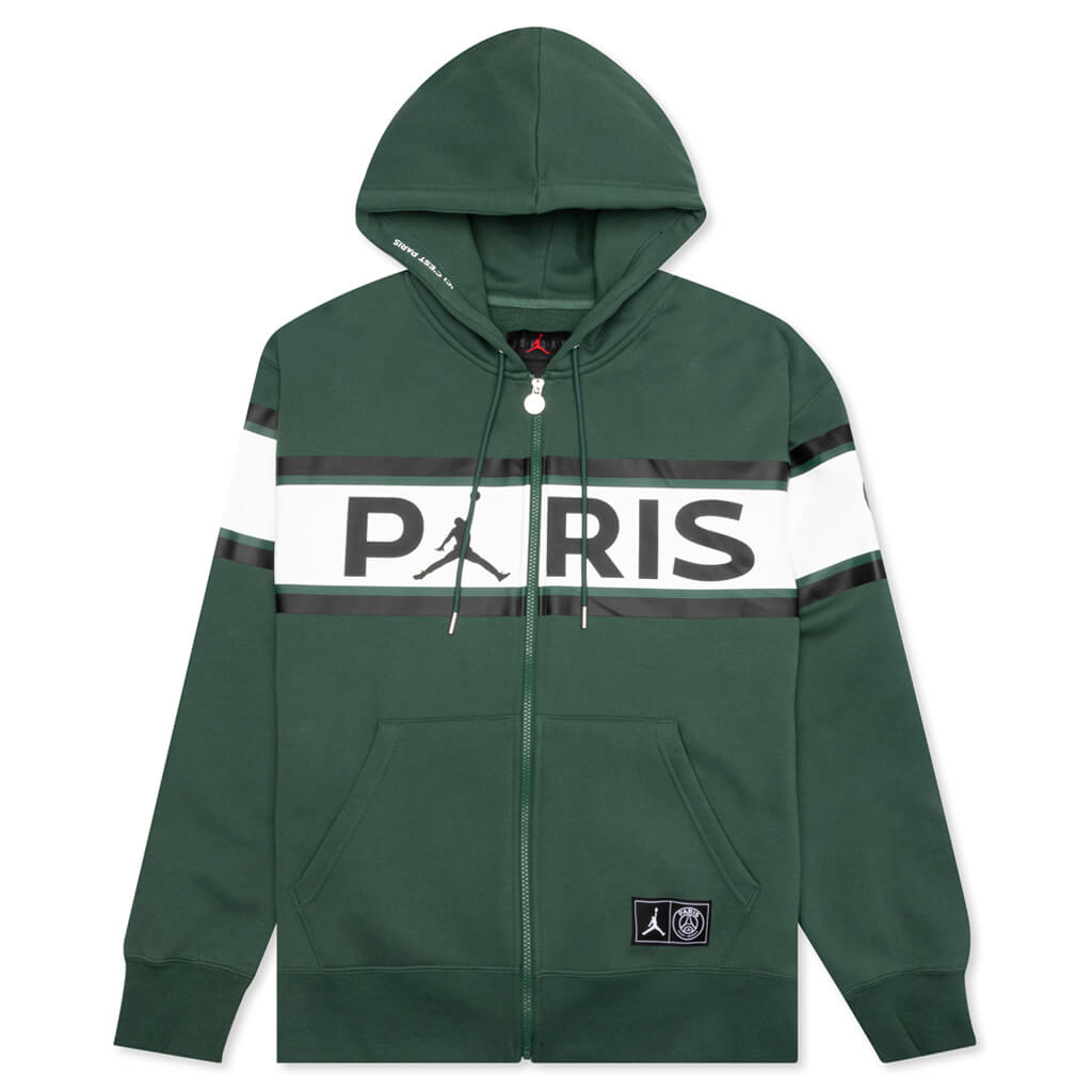x Paris Saint-Germain Full-Zip Fleece Hoodie - Noble Green