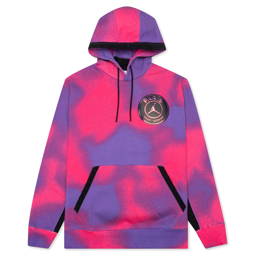 x Paris Saint-Germain Printed Fleece Pullover Hoodie - Psychic Purple/Hyper Pink