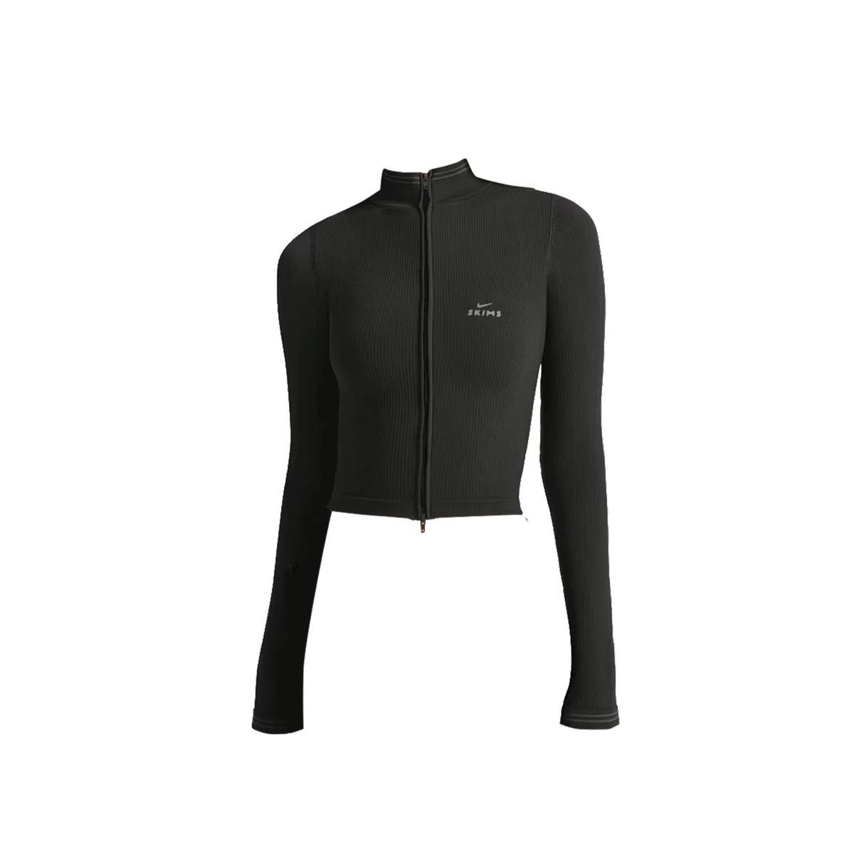 Skims Ribbed Seamless Jacket 'Obsidian / Armor