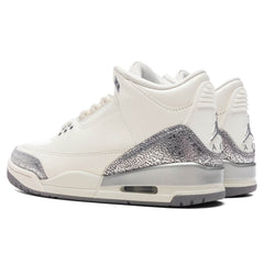 Women's 3 Retro - Sail/Cement Grey/Metallic Silver