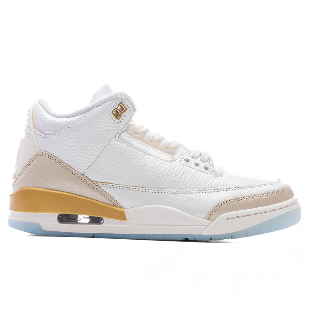 Women's 3 Retro 'Champagne and Oysters' - Sail/Team Gold/Pale Ivory