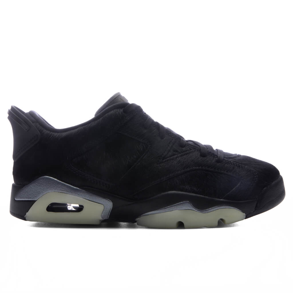 Women's 6 Retro Low 'Blackout' - Triple Black