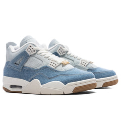 Women's 4 Retro Tex 'Worn Blue' - Sail/Gum Light Brown/Worn Blue