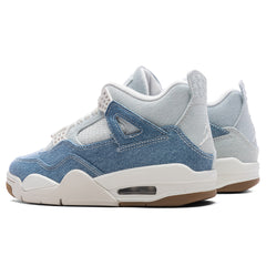 Women's 4 Retro Tex 'Worn Blue' - Sail/Gum Light Brown/Worn Blue