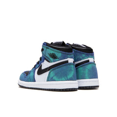 1 High OG (TD) "Tie-Dye" - White/Black/Aurora Green