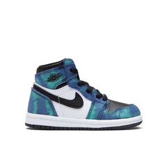 1 High OG (TD) "Tie-Dye" - White/Black/Aurora Green