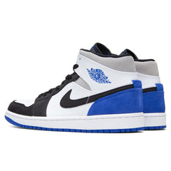 1 Mid "Royal Black Toe" - Black/White/Blue