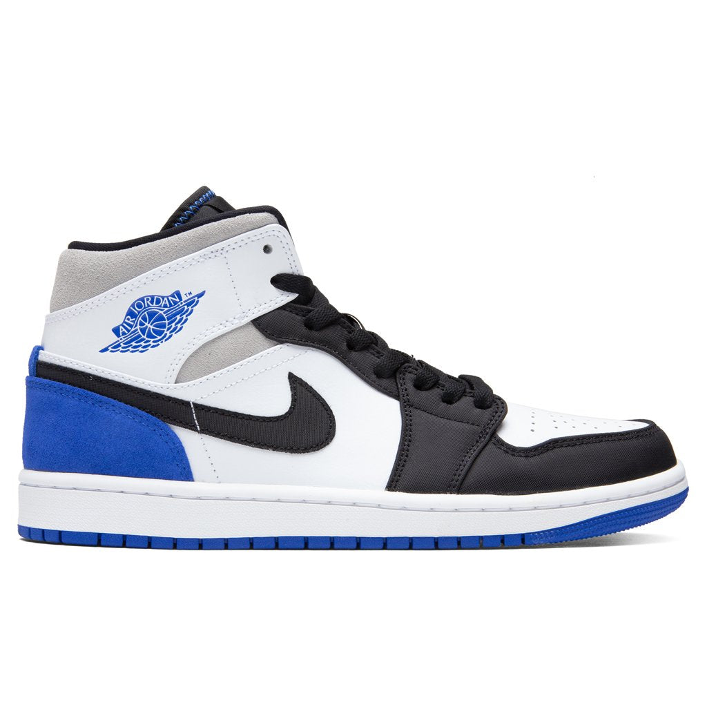 1 Mid "Royal Black Toe" - Black/White/Blue