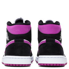 Women's 1 Mid - Black/Cactus Flower