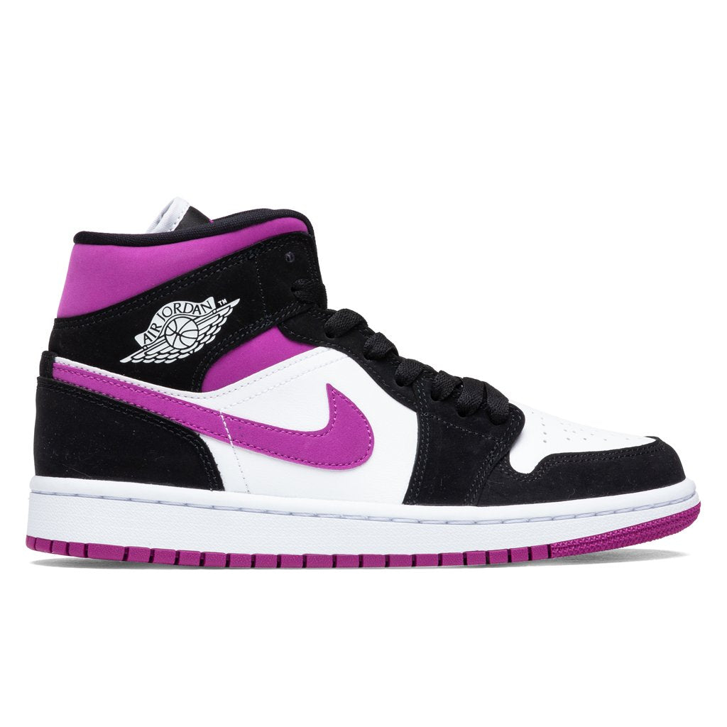 Women's 1 Mid - Black/Cactus Flower